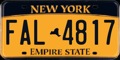 NY license plate FAL4817