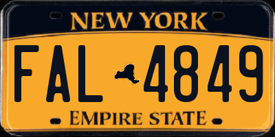 NY license plate FAL4849