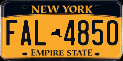 NY license plate FAL4850