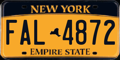 NY license plate FAL4872