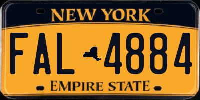 NY license plate FAL4884