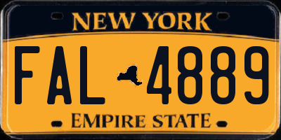 NY license plate FAL4889