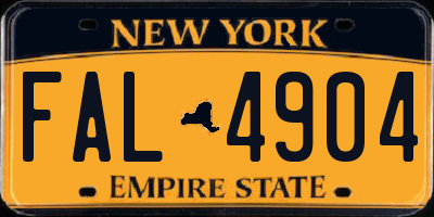 NY license plate FAL4904