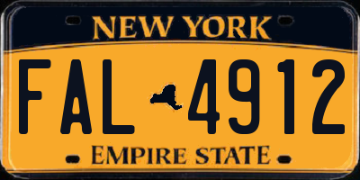 NY license plate FAL4912