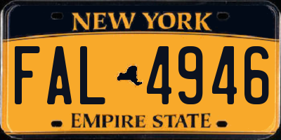 NY license plate FAL4946