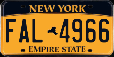 NY license plate FAL4966