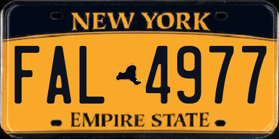 NY license plate FAL4977