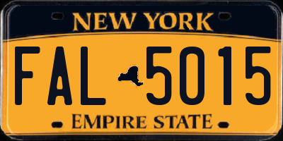 NY license plate FAL5015