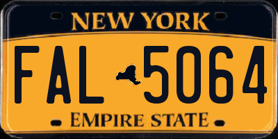 NY license plate FAL5064