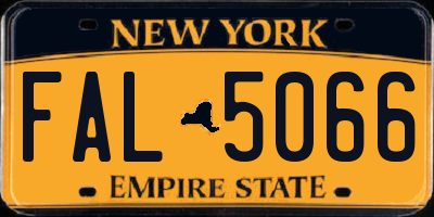 NY license plate FAL5066