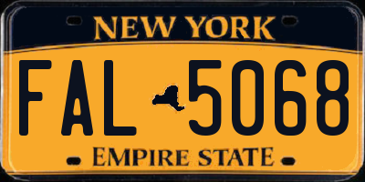 NY license plate FAL5068