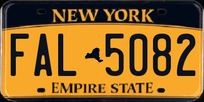 NY license plate FAL5082