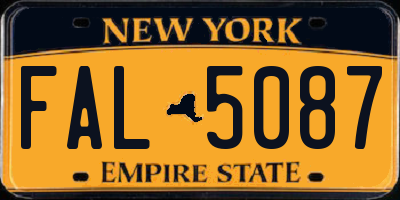 NY license plate FAL5087