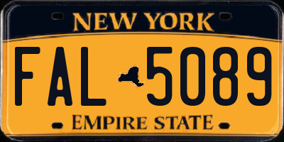 NY license plate FAL5089