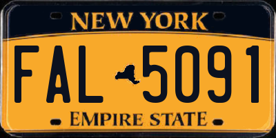 NY license plate FAL5091