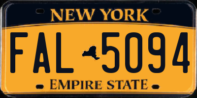 NY license plate FAL5094