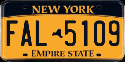 NY license plate FAL5109