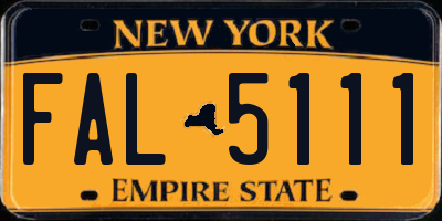 NY license plate FAL5111