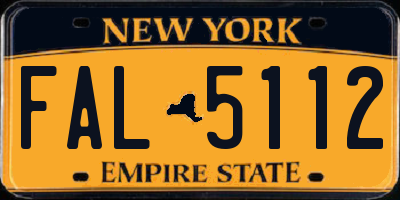 NY license plate FAL5112