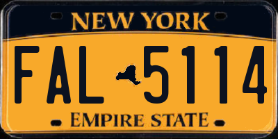 NY license plate FAL5114