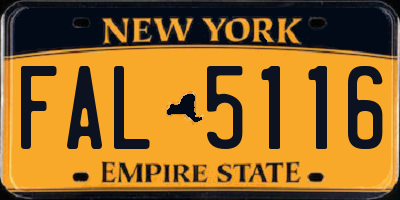 NY license plate FAL5116