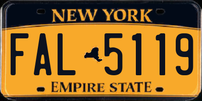 NY license plate FAL5119