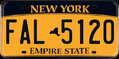 NY license plate FAL5120