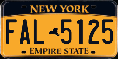 NY license plate FAL5125