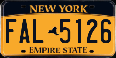 NY license plate FAL5126