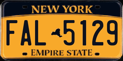 NY license plate FAL5129