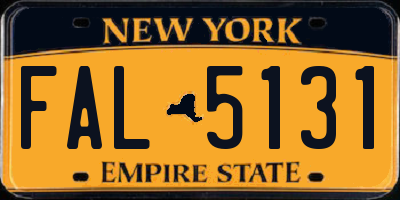 NY license plate FAL5131