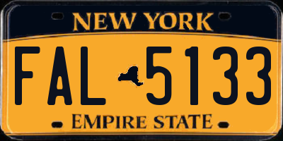 NY license plate FAL5133