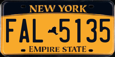 NY license plate FAL5135