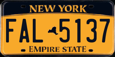 NY license plate FAL5137