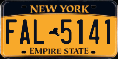 NY license plate FAL5141