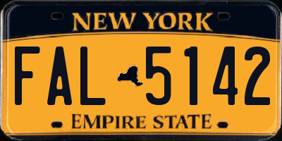 NY license plate FAL5142