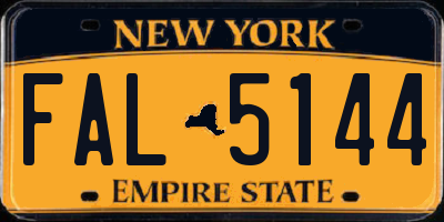 NY license plate FAL5144