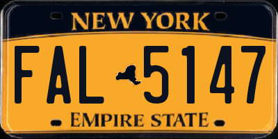 NY license plate FAL5147