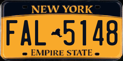 NY license plate FAL5148