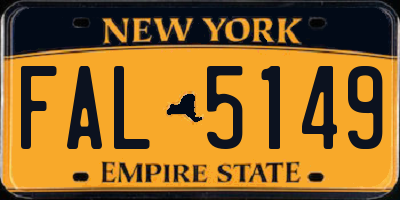 NY license plate FAL5149