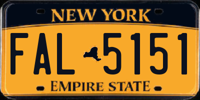 NY license plate FAL5151