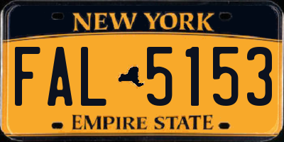 NY license plate FAL5153