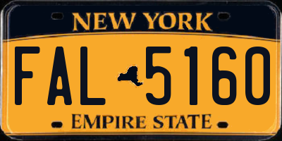 NY license plate FAL5160