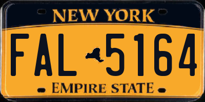 NY license plate FAL5164