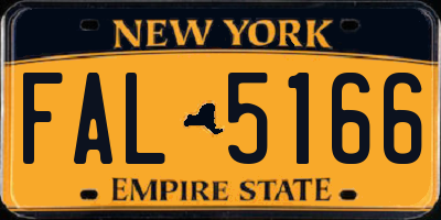 NY license plate FAL5166