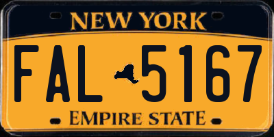 NY license plate FAL5167