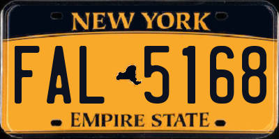 NY license plate FAL5168