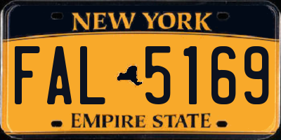 NY license plate FAL5169