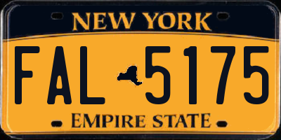 NY license plate FAL5175