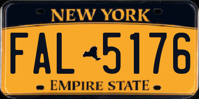 NY license plate FAL5176